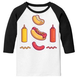 hotdog ingredient elements Youth 3/4 Sleeve | Artistshot