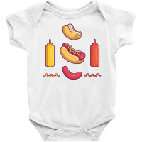 Hotdog Ingredient Elements Baby Bodysuit | Artistshot