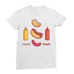 hotdog ingredient elements Ladies Fitted T-Shirt | Artistshot