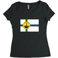 Official Little Rock Arkansas Flag - Rock The Little Rock Flag Women's Triblend Scoop T-shirt | Artistshot