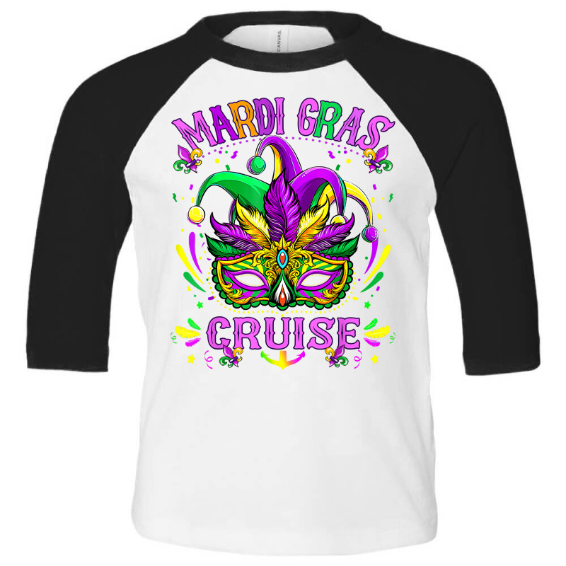 Mardi Gras Cruise Matching Parades Carnival Mask Festival T Shirt Toddler 3/4 Sleeve Tee by delredske | Artistshot