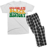 Retro Wavy Celebrate Black History Bhm African Pride T Shirt Men's T-shirt Pajama Set | Artistshot