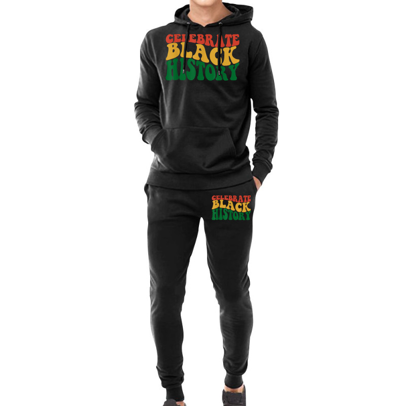 Retro Wavy Celebrate Black History Bhm African Pride T Shirt Hoodie & Jogger Set | Artistshot