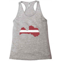 Latvia Map Flag Drawing Line Art Racerback Tank | Artistshot