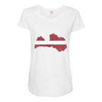 Latvia Map Flag Drawing Line Art Maternity Scoop Neck T-shirt | Artistshot