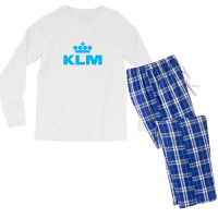 Gorgeus Blue Klm Men's Long Sleeve Pajama Set | Artistshot