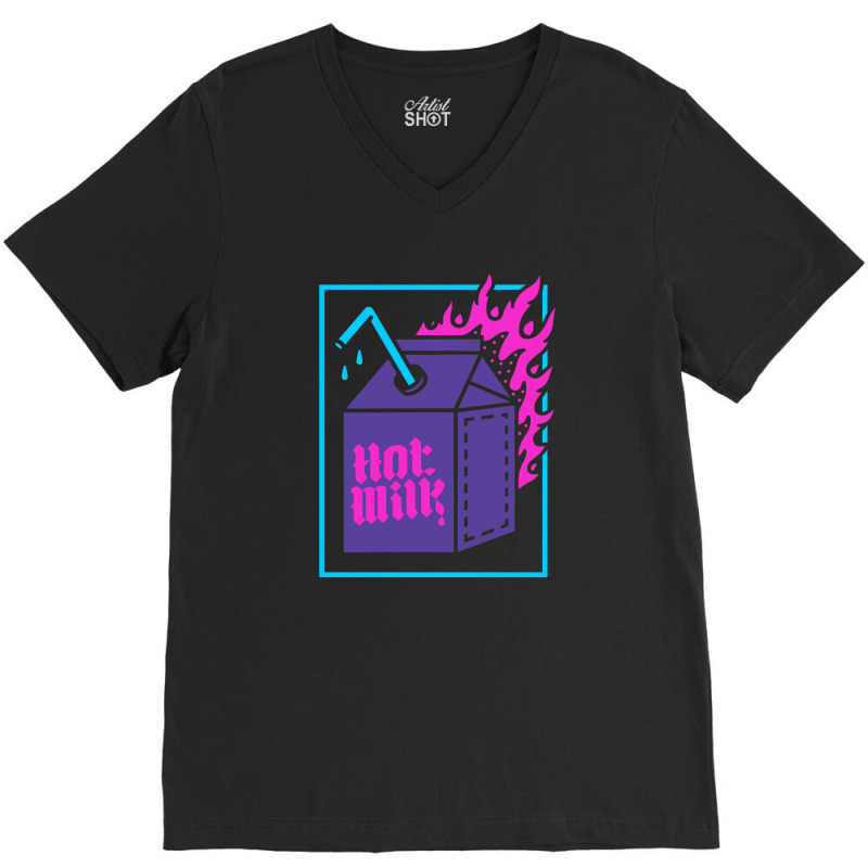 Colorful Hot Milk Box V-Neck Tee by DWAYNEALANSHOREY | Artistshot