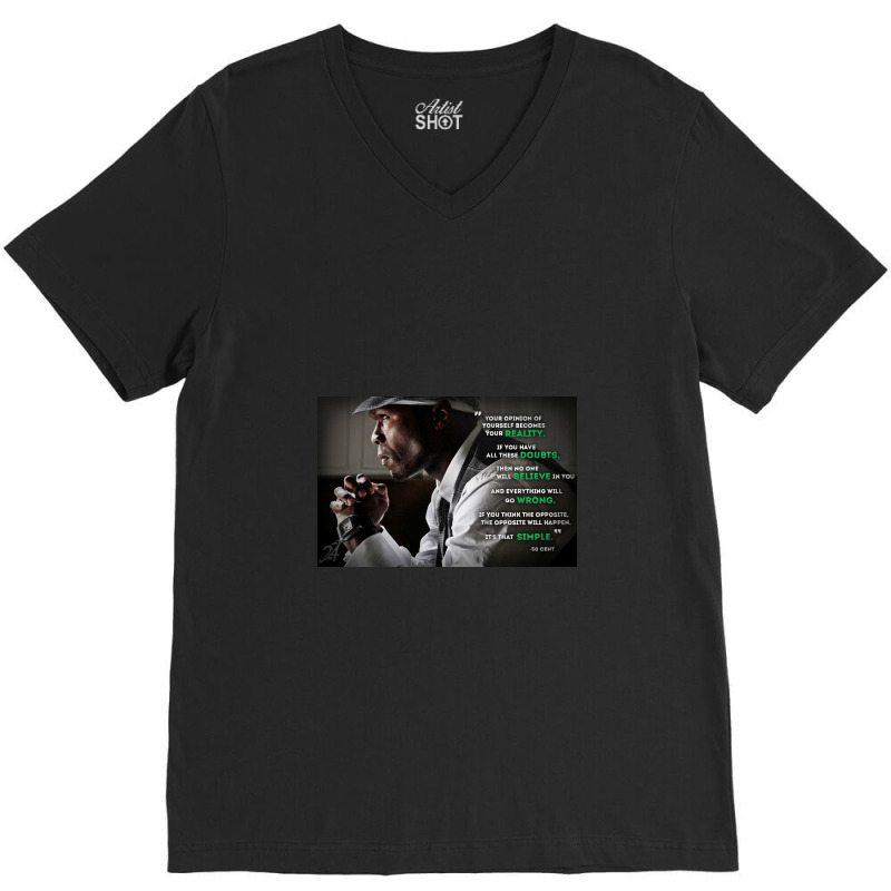 Get Rich Or Die Tryin' V-neck Tee | Artistshot