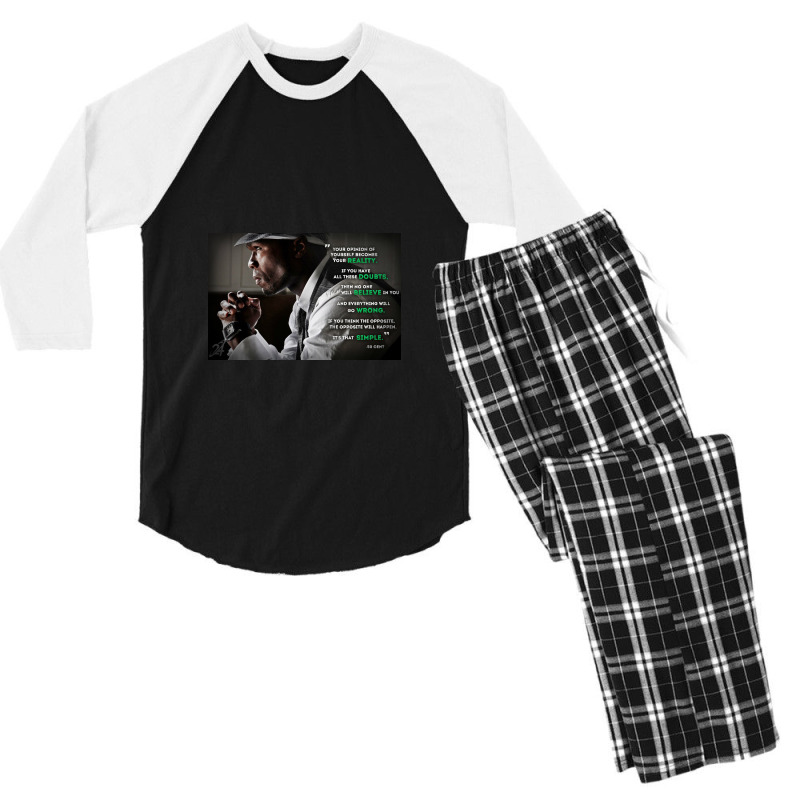 Get Rich Or Die Tryin' Men's 3/4 Sleeve Pajama Set | Artistshot