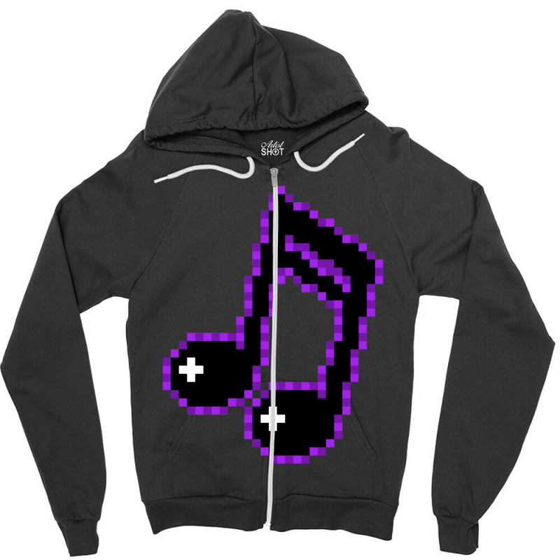 Purp Music Note 1 Zipper Hoodie by AngelinoGuron | Artistshot