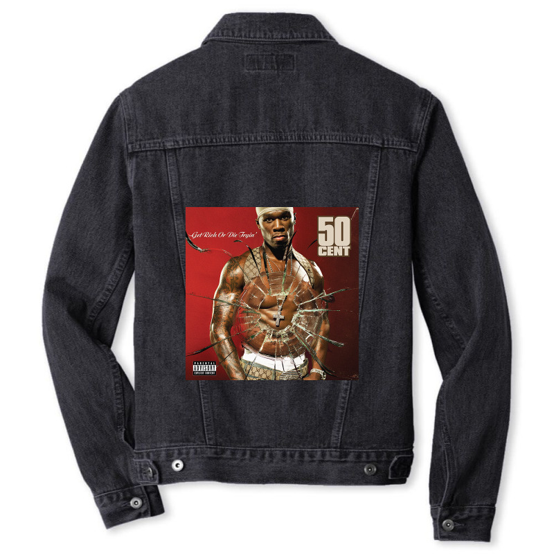 Get Rich Or Die Tryin' Men Denim Jacket | Artistshot