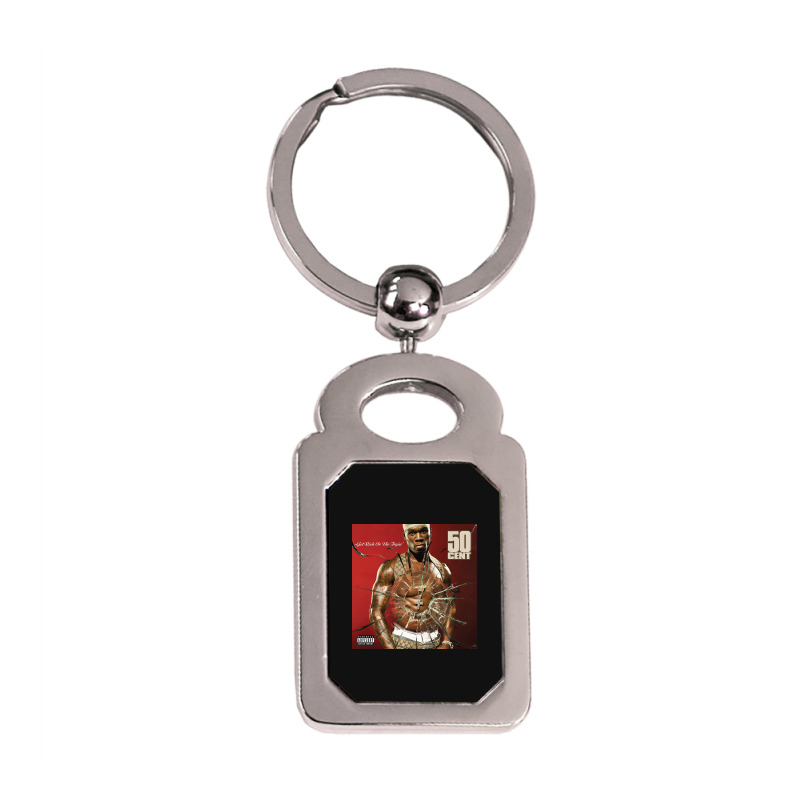 Get Rich Or Die Tryin' Silver Rectangle Keychain | Artistshot