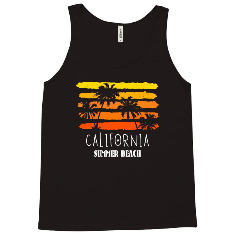 California Summer Beach For Dark Tank Top | Artistshot