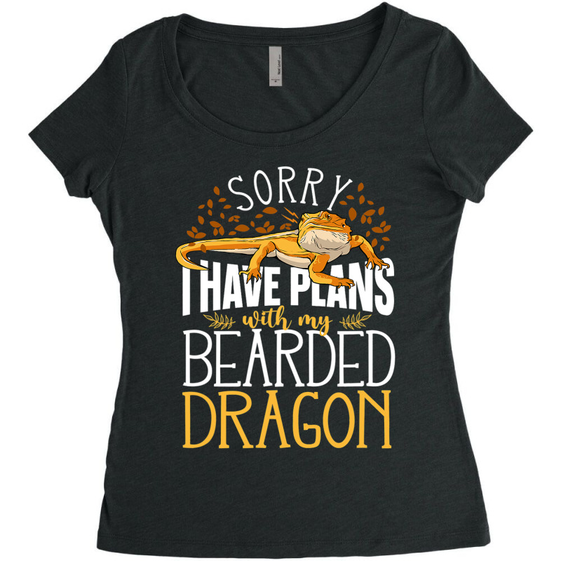 Sorry I Have Plans With My Bearded Dragon Women's Triblend Scoop T-shirt by AURRADILLARD | Artistshot