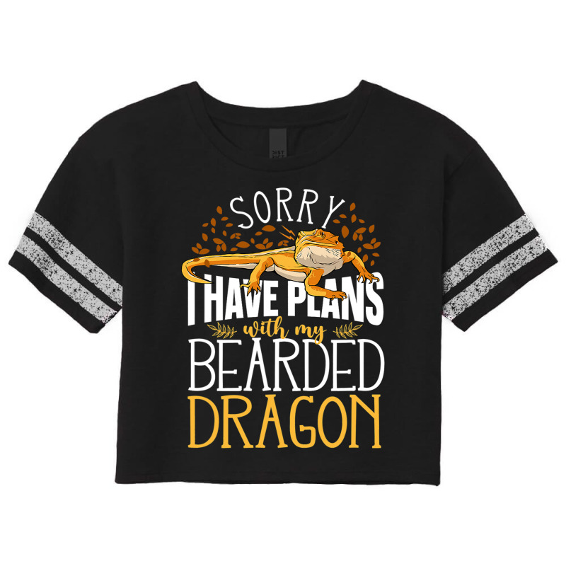 Sorry I Have Plans With My Bearded Dragon Scorecard Crop Tee by AURRADILLARD | Artistshot