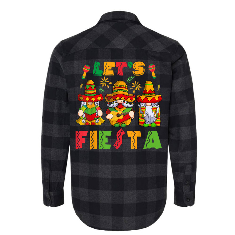 Let's Fiesta Cinco De Mayo Latin Gnomes Mexican Party Poncho T Shirt Flannel Shirt by wiltoban | Artistshot