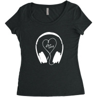 Love Headphone Women's Triblend Scoop T-shirt | Artistshot