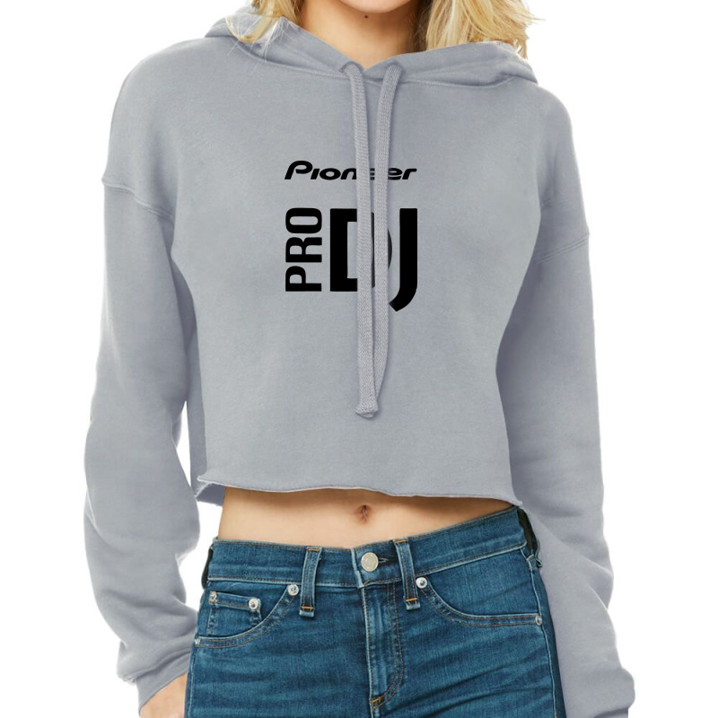 Appealing Pioneer Pro Dj Black Cropped Hoodie by Bieniso | Artistshot