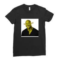 Shrek - Dwayne The Rock Johnson - Work Of Art 1.png Ladies Fitted T-shirt | Artistshot