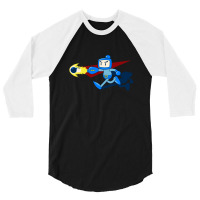 The Blue Bomber Man 3/4 Sleeve Shirt | Artistshot