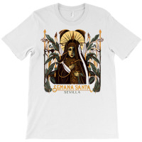 Illustration Of The Virgin Holy Week In Seville T Shirt T-shirt | Artistshot