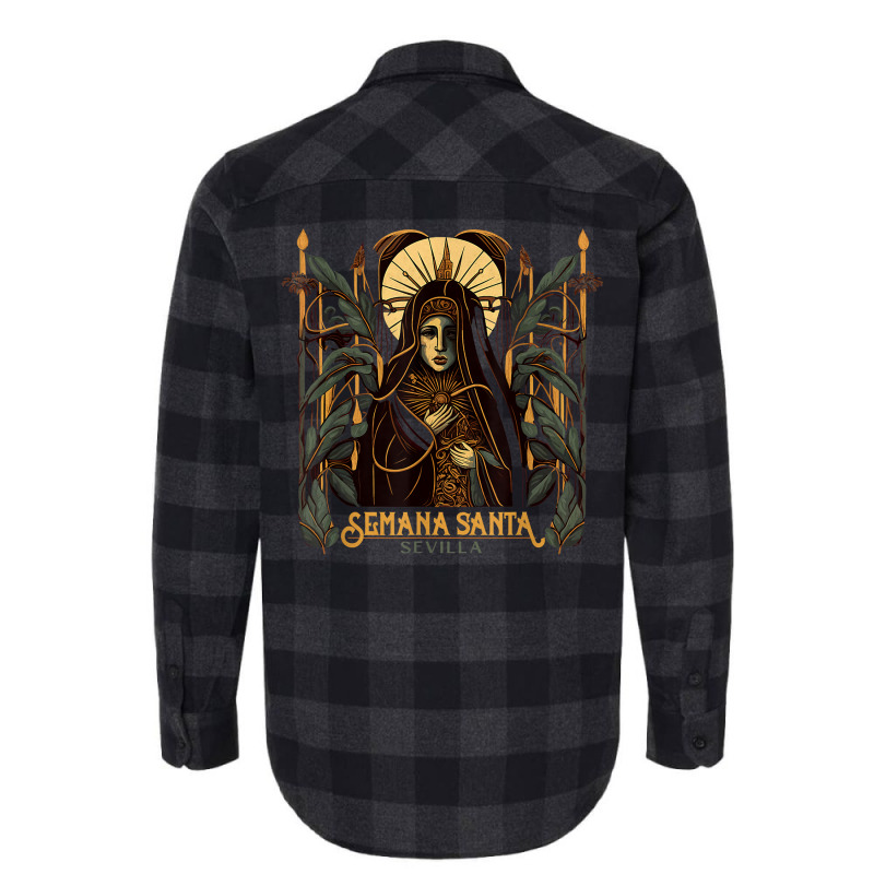 Illustration Of The Virgin Holy Week In Seville T Shirt Flannel Shirt | Artistshot