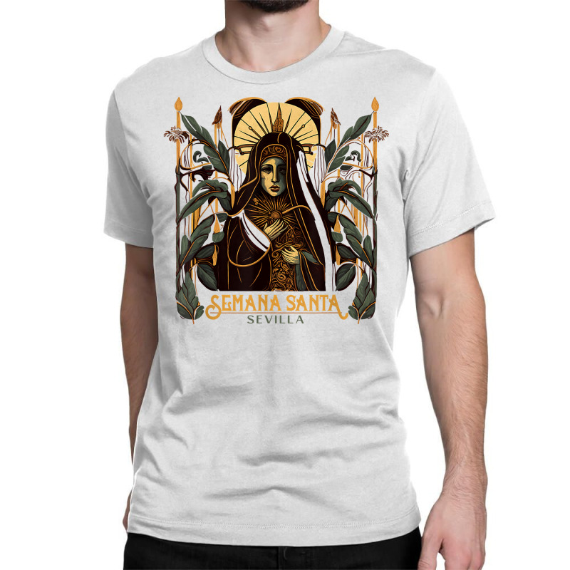 Illustration Of The Virgin Holy Week In Seville T Shirt Classic T-shirt | Artistshot