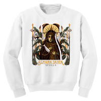 Illustration Of The Virgin Holy Week In Seville T Shirt Youth Sweatshirt | Artistshot