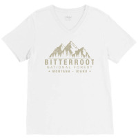 Bitterroot National Forest Montana Idaho Pullover V-neck Tee | Artistshot