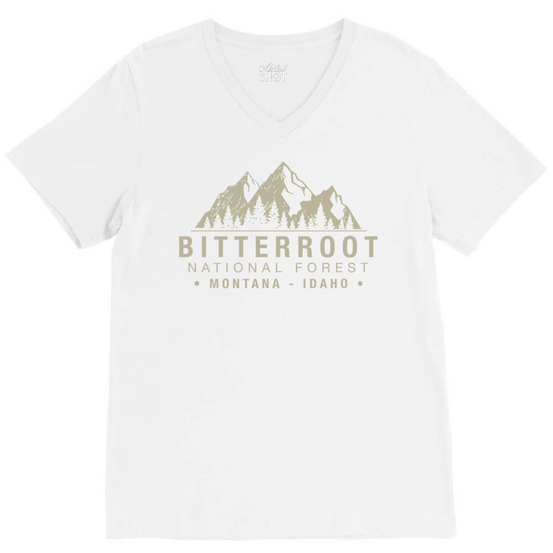 Bitterroot National Forest Montana Idaho Pullover V-Neck Tee by KimberleeWilson786 | Artistshot