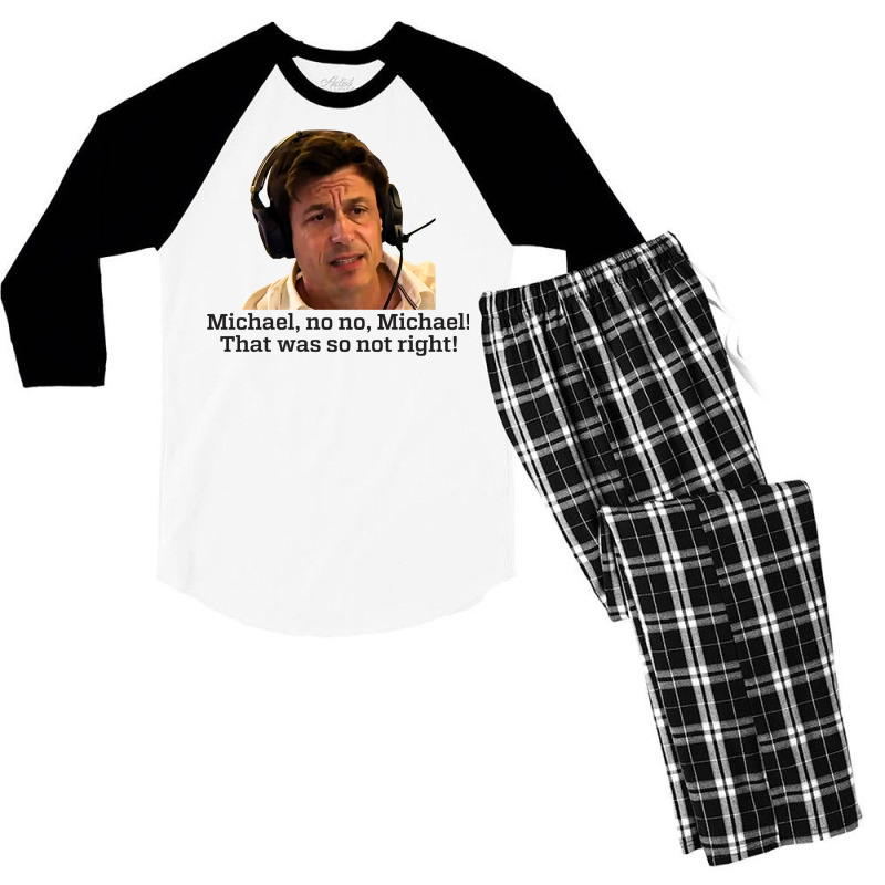 No Michael Meme Men's 3/4 Sleeve Pajama Set by itxasdabyf | Artistshot