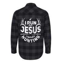 Jesus I Run On Jesus And Hunting Quote Christian Deer Hunter Pun 722 C Flannel Shirt | Artistshot