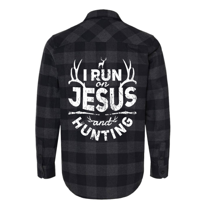 Jesus I Run On Jesus And Hunting Quote Christian Deer Hunter Pun 722 C Flannel Shirt by Karies_Store | Artistshot