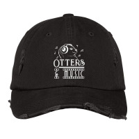 Otters And Music Notes Clef Musician Piano Teacher Vintage Cap | Artistshot