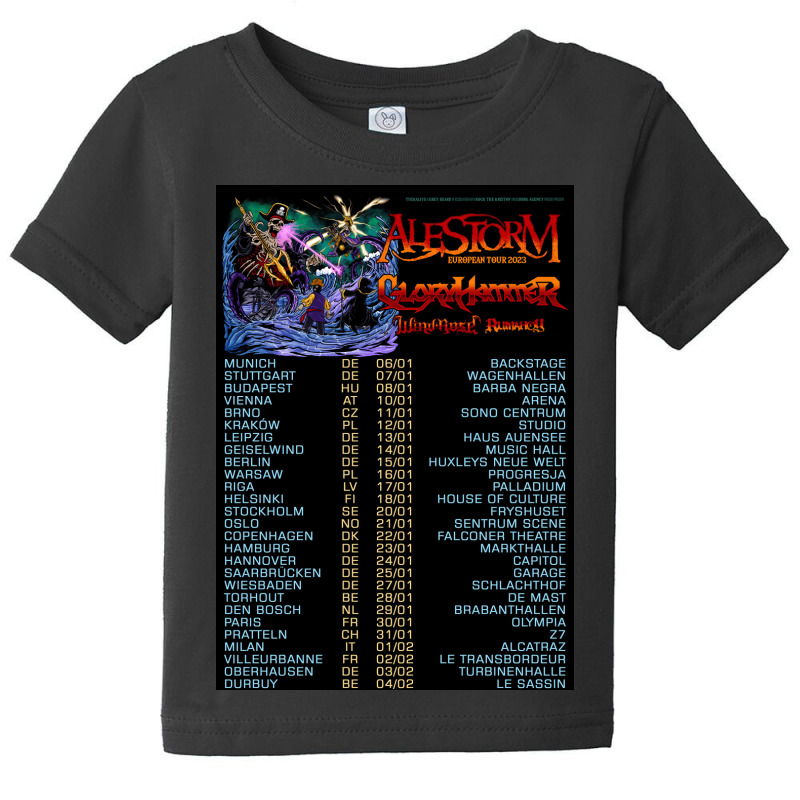 Alestorm Europe Dates Baby Tee by hastutigabriella | Artistshot