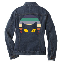 Artistshot Trending Cat Angry Animals Cat Lover Cats Cute Funny Kitty Ladies Denim Jacket | Artistshot