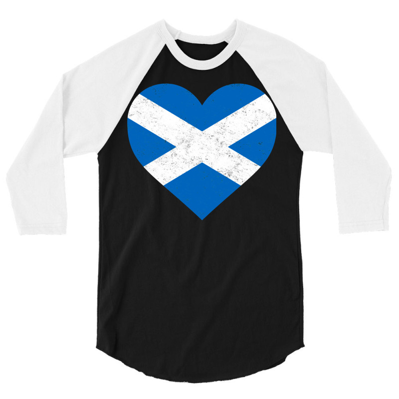 Scotland Flag Shirt Heart   Scottish Shirt 3/4 Sleeve Shirt by itxasdabyf | Artistshot