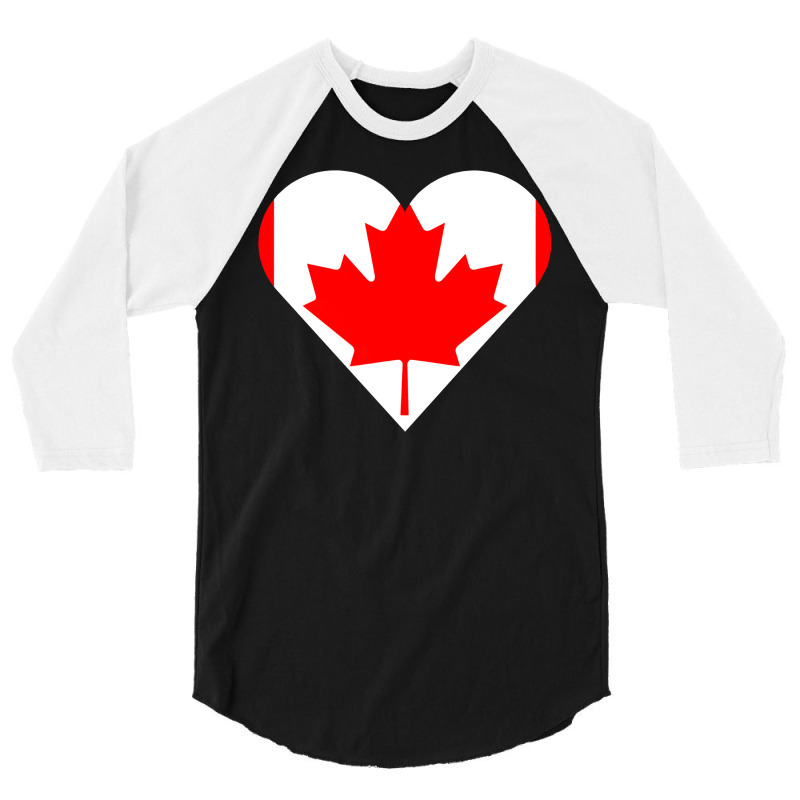 Artistshot Hot Trend Flag Banner Canada Heart International Love Frede 3/4 Sleeve Shirt by brumfieldportillo7vlpq8 | Artistshot