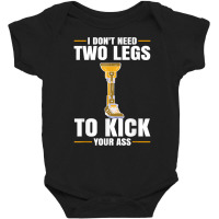 Leg Prosthetic Device Pegleg   Take It Kneesy, Amputee Funny T Shirt Baby Bodysuit | Artistshot