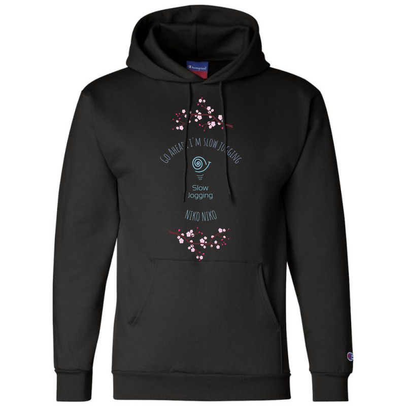 Slow Jogging   Cherry Blossom Edition Champion Hoodie by itxasdabyf | Artistshot