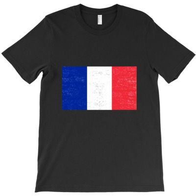 Grunge French Flag T-shirt Designed By Chakib Alami