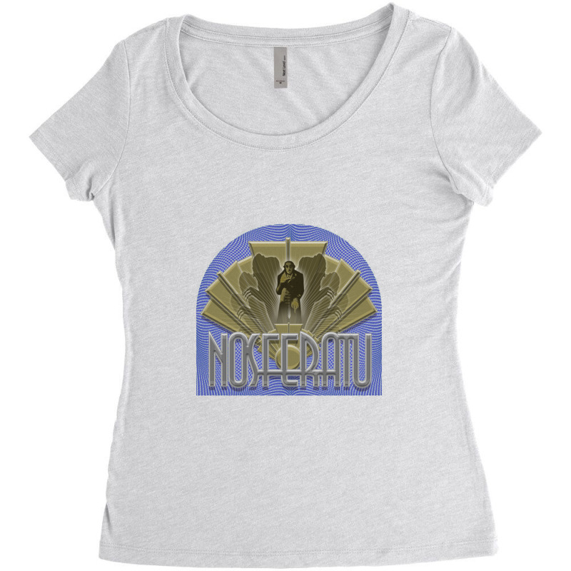 Art Deco Nosferatu Women's Triblend Scoop T-shirt by kumkunari | Artistshot