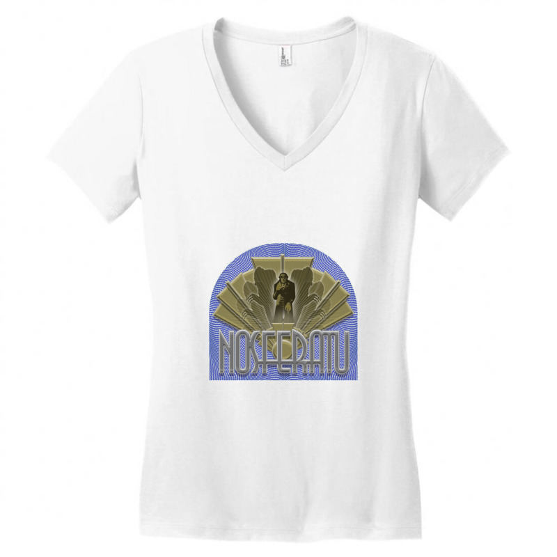 Art Deco Nosferatu Women's V-Neck T-Shirt by kumkunari | Artistshot