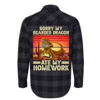 Sorry My Bearded Dragon Ate My Homework 1 2 Flannel Shirt | Artistshot