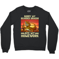 Sorry My Bearded Dragon Ate My Homework 1 2 Crewneck Sweatshirt | Artistshot