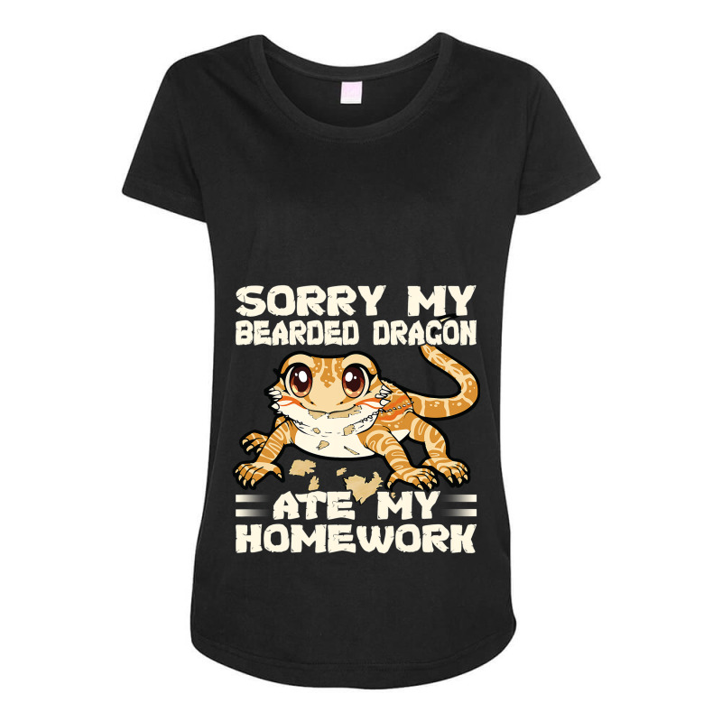 Sorry My Bearded Dragon Ate My Homework 3 Maternity Scoop Neck T-shirt by AURRADILLARD | Artistshot