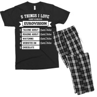 Things I Love Almost As Much As Eurovision Men's T-shirt Pajama Set | Artistshot