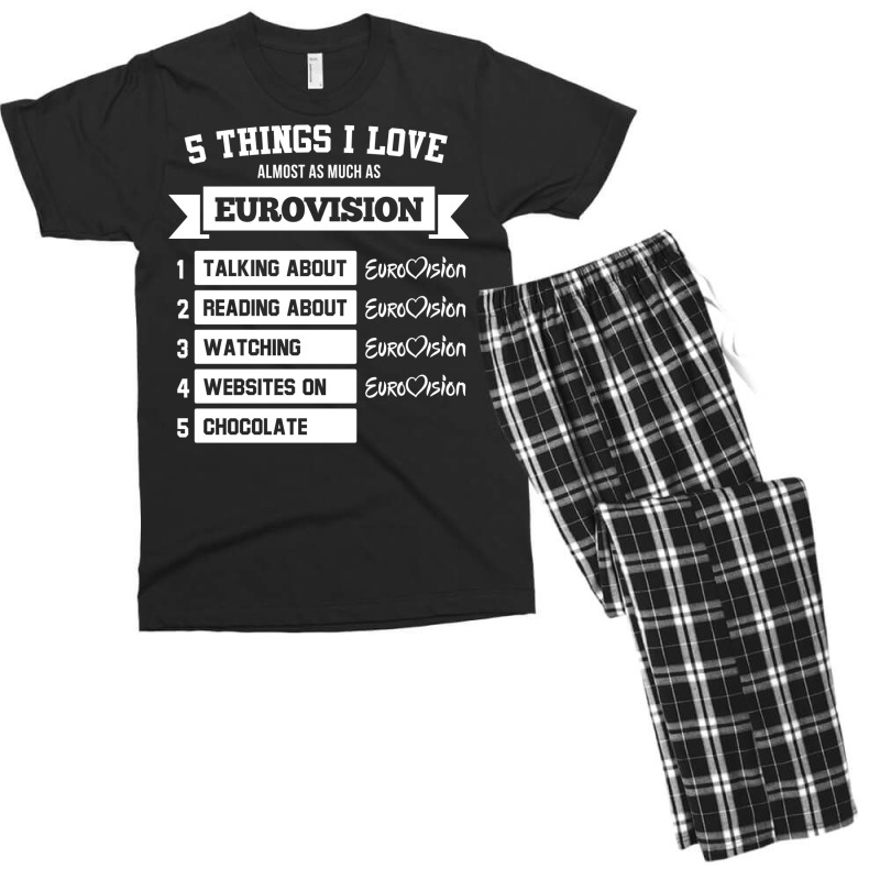 Things I Love Almost As Much As Eurovision Men's T-shirt Pajama Set | Artistshot