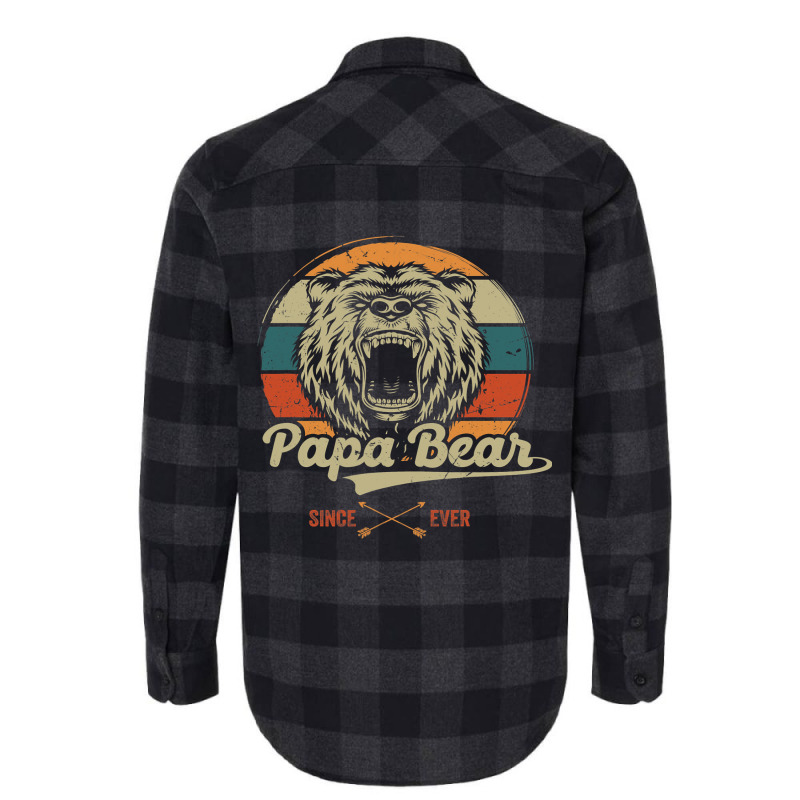 Papabear Papa Bear With Baby Daddy Dad Fathers Day Outfit 2 Flannel Shirt by SCOTTALLENZ | Artistshot