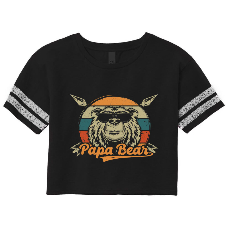 Papabear Papa Bear With Baby Daddy Dad Fathers Day Outfit 3 Scorecard Crop Tee by SCOTTALLENZ | Artistshot